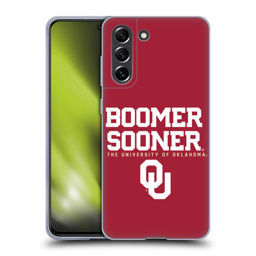 University of Oklahoma OU The University of Oklahoma Boomer Sooner Soft Gel Case for Samsung Galaxy S21 FE 5G