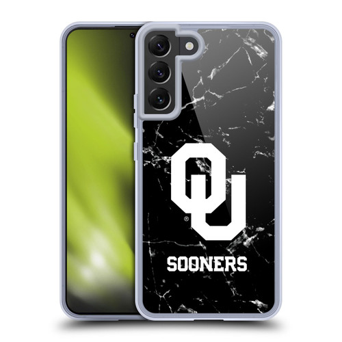 University of Oklahoma OU The University of Oklahoma Black And White Marble Soft Gel Case for Samsung Galaxy S22+ 5G