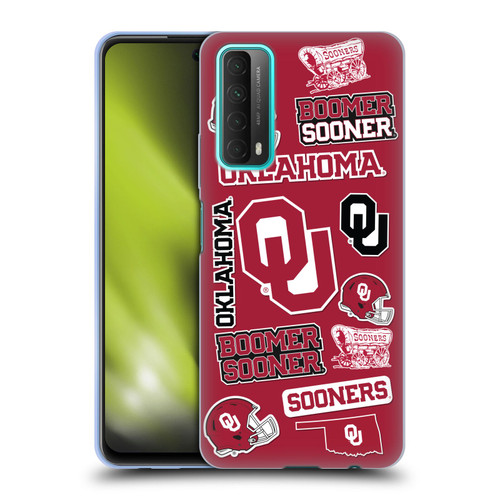 University of Oklahoma OU The University Of Oklahoma Art Collage Soft Gel Case for Huawei P Smart (2021)