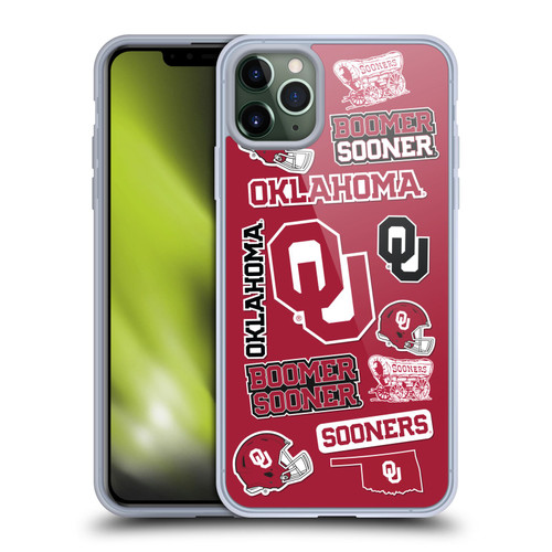 University of Oklahoma OU The University Of Oklahoma Art Collage Soft Gel Case for Apple iPhone 11 Pro Max