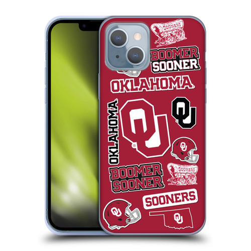 University of Oklahoma OU The University Of Oklahoma Art Collage Soft Gel Case for Apple iPhone 14