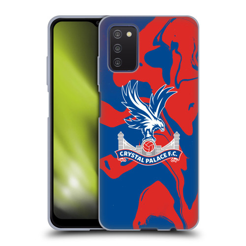 Crystal Palace FC Crest Red And Blue Marble Soft Gel Case for Samsung Galaxy A03s (2021)
