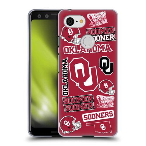 University of Oklahoma OU The University Of Oklahoma Art Collage Soft Gel Case for Google Pixel 3