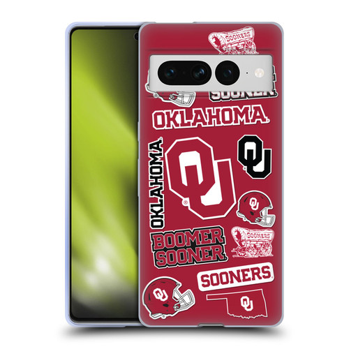 University of Oklahoma OU The University Of Oklahoma Art Collage Soft Gel Case for Google Pixel 7 Pro