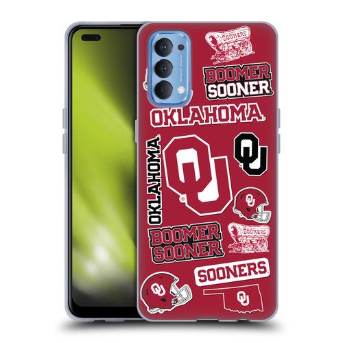 University of Oklahoma OU The University Of Oklahoma Art Collage Soft Gel Case for OPPO Reno 4 5G