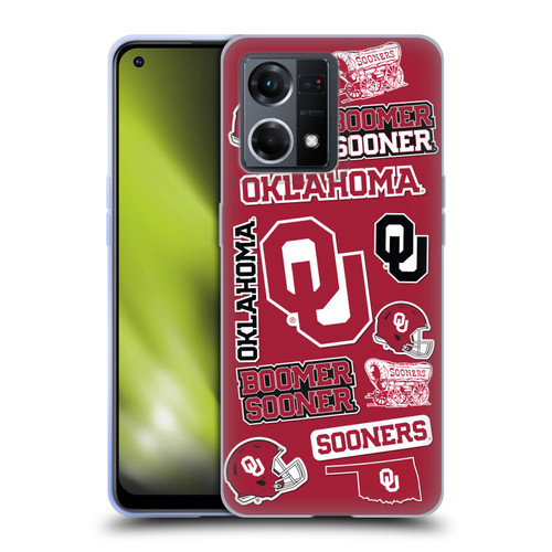 University of Oklahoma OU The University Of Oklahoma Art Collage Soft Gel Case for OPPO Reno8 4G