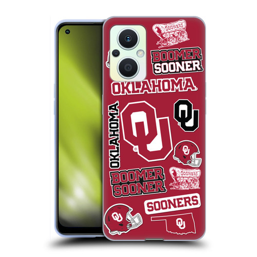 University of Oklahoma OU The University Of Oklahoma Art Collage Soft Gel Case for OPPO Reno8 Lite