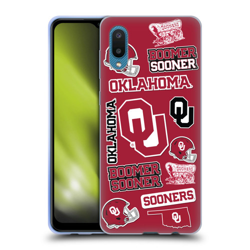 University of Oklahoma OU The University Of Oklahoma Art Collage Soft Gel Case for Samsung Galaxy A02/M02 (2021)