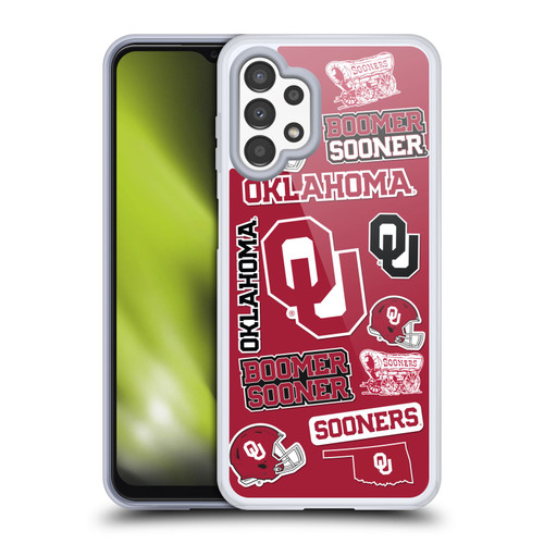 University of Oklahoma OU The University Of Oklahoma Art Collage Soft Gel Case for Samsung Galaxy A13 (2022)