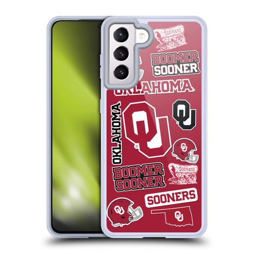 University of Oklahoma OU The University Of Oklahoma Art Collage Soft Gel Case for Samsung Galaxy S21 5G