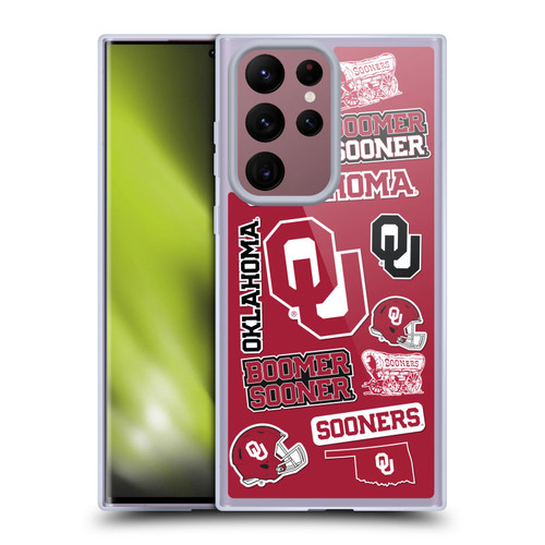 University of Oklahoma OU The University Of Oklahoma Art Collage Soft Gel Case for Samsung Galaxy S22 Ultra 5G