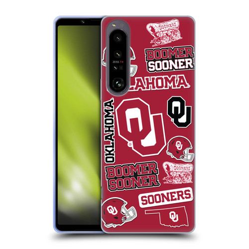 University of Oklahoma OU The University Of Oklahoma Art Collage Soft Gel Case for Sony Xperia 1 IV