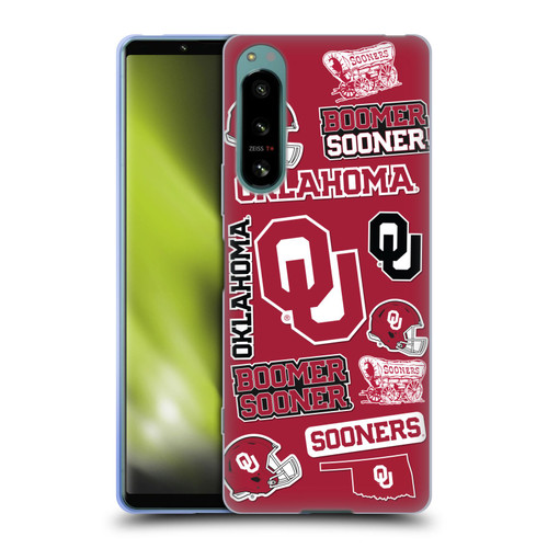 University of Oklahoma OU The University Of Oklahoma Art Collage Soft Gel Case for Sony Xperia 5 IV