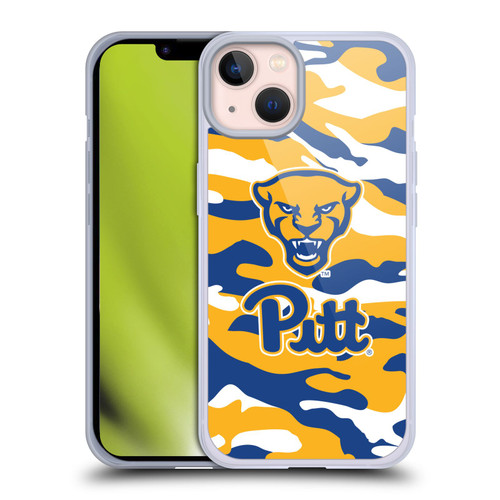 University Of Pittsburgh University of Pittsburgh Art Camou Full Color Soft Gel Case for Apple iPhone 13