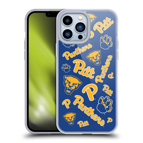 University Of Pittsburgh University of Pittsburgh Art Pattern 1 Soft Gel Case for Apple iPhone 13 Pro Max