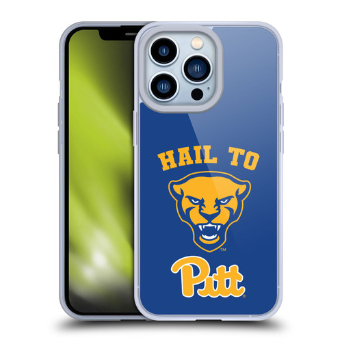 University Of Pittsburgh University of Pittsburgh Art Hail To Pitt Soft Gel Case for Apple iPhone 13 Pro