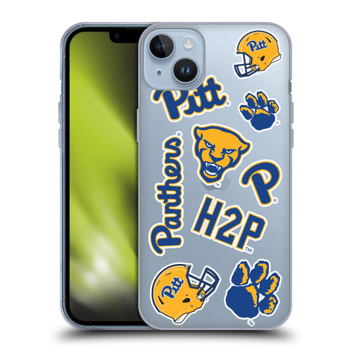 University Of Pittsburgh University of Pittsburgh Art Collage Soft Gel Case for Apple iPhone 14 Plus