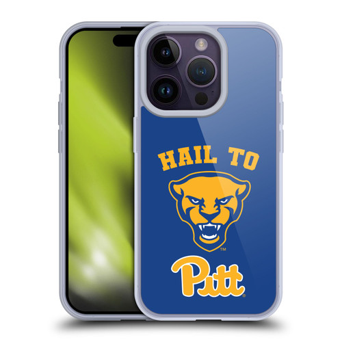 University Of Pittsburgh University of Pittsburgh Art Hail To Pitt Soft Gel Case for Apple iPhone 14 Pro