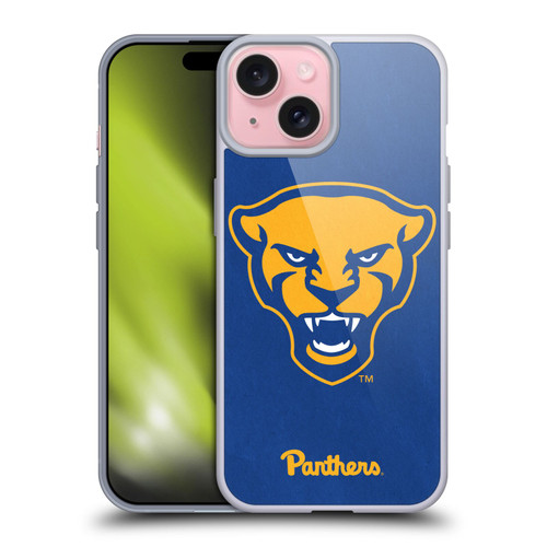 University Of Pittsburgh University of Pittsburgh Art Head Logo Soft Gel Case for Apple iPhone 15