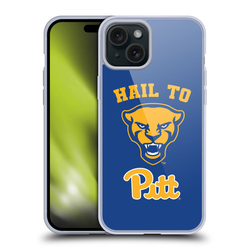 University Of Pittsburgh University of Pittsburgh Art Hail To Pitt Soft Gel Case for Apple iPhone 15 Plus