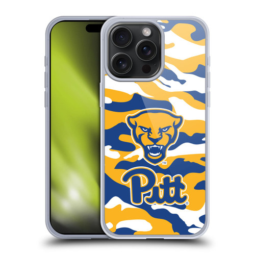 University Of Pittsburgh University of Pittsburgh Art Camou Full Color Soft Gel Case for Apple iPhone 15 Pro Max
