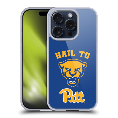 University Of Pittsburgh University of Pittsburgh Art Hail To Pitt Soft Gel Case for Apple iPhone 15 Pro