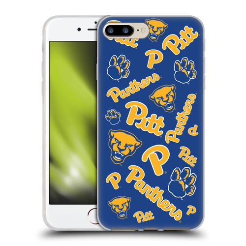 University Of Pittsburgh University of Pittsburgh Art Pattern 1 Soft Gel Case for Apple iPhone 7 Plus / iPhone 8 Plus