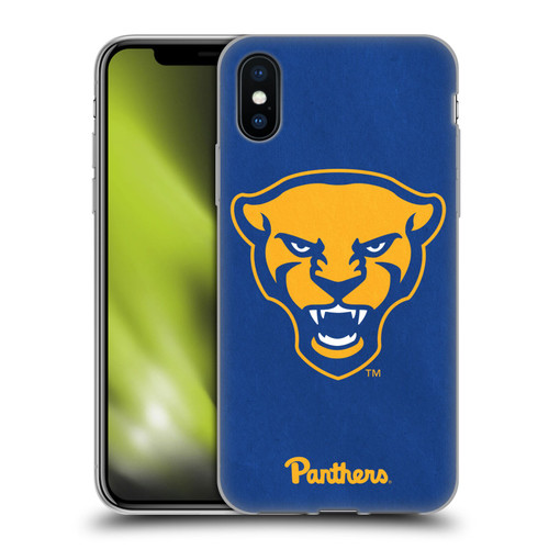 University Of Pittsburgh University of Pittsburgh Art Head Logo Soft Gel Case for Apple iPhone X / iPhone XS