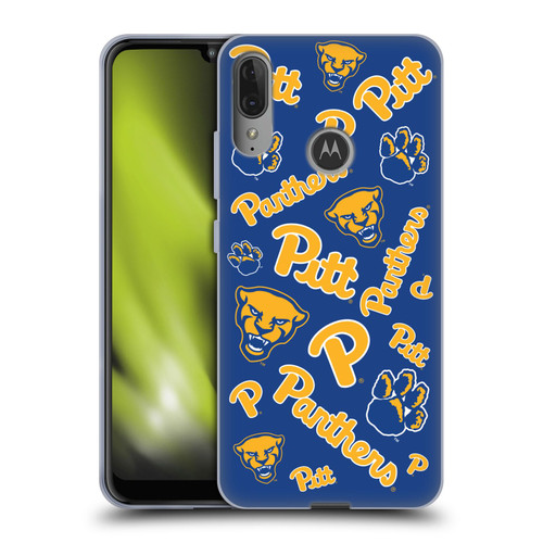 University Of Pittsburgh University of Pittsburgh Art Pattern 1 Soft Gel Case for Motorola Moto E6 Plus