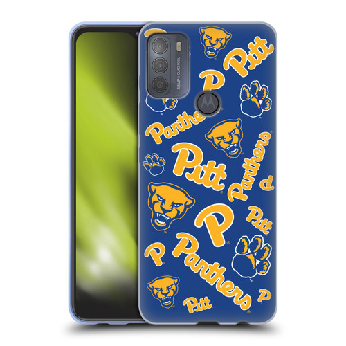 University Of Pittsburgh University of Pittsburgh Art Pattern 1 Soft Gel Case for Motorola Moto G50