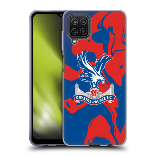 Crystal Palace FC Crest Red And Blue Marble Soft Gel Case for Samsung Galaxy A12 (2020)