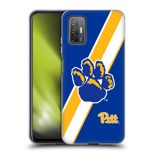 University Of Pittsburgh University Of Pittsburgh Stripes Soft Gel Case for HTC Desire 21 Pro 5G