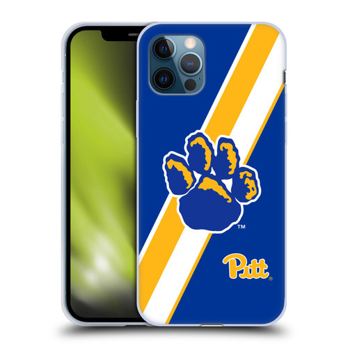 University Of Pittsburgh University Of Pittsburgh Stripes Soft Gel Case for Apple iPhone 12 / iPhone 12 Pro