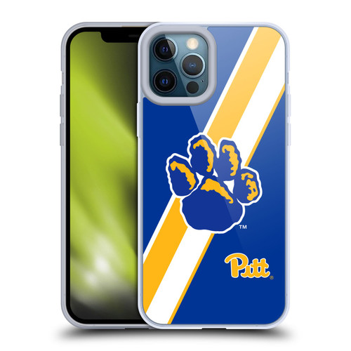 University Of Pittsburgh University Of Pittsburgh Stripes Soft Gel Case for Apple iPhone 12 Pro Max