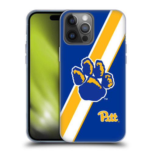 University Of Pittsburgh University Of Pittsburgh Stripes Soft Gel Case for Apple iPhone 14 Pro Max