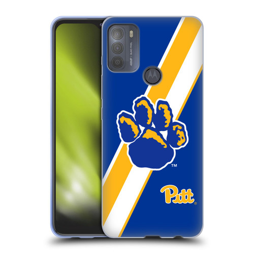 University Of Pittsburgh University Of Pittsburgh Stripes Soft Gel Case for Motorola Moto G50