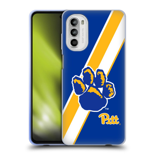 University Of Pittsburgh University Of Pittsburgh Stripes Soft Gel Case for Motorola Moto G52
