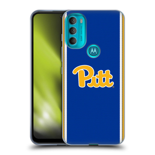 University Of Pittsburgh University Of Pittsburgh Football Jersey Soft Gel Case for Motorola Moto G71 5G