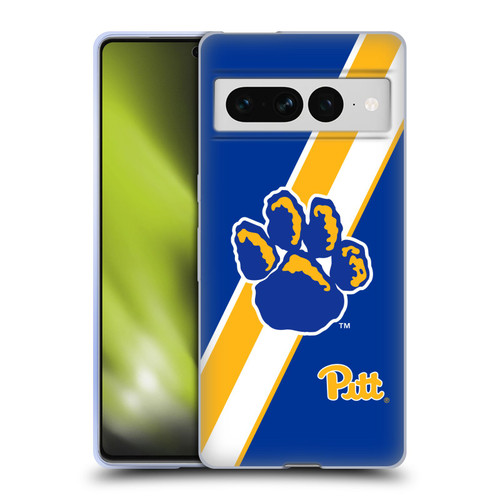 University Of Pittsburgh University Of Pittsburgh Stripes Soft Gel Case for Google Pixel 7 Pro