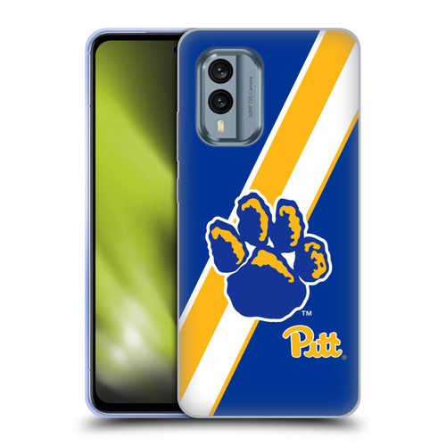 University Of Pittsburgh University Of Pittsburgh Stripes Soft Gel Case for Nokia X30