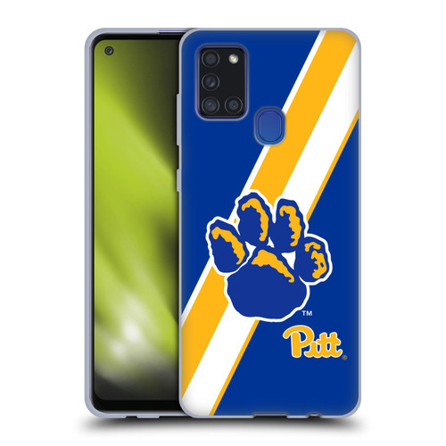 University Of Pittsburgh University Of Pittsburgh Stripes Soft Gel Case for Samsung Galaxy A21s (2020)