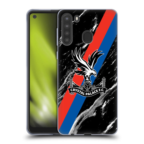 Crystal Palace FC Crest Black Marble Soft Gel Case for Samsung Galaxy A21 (2020)