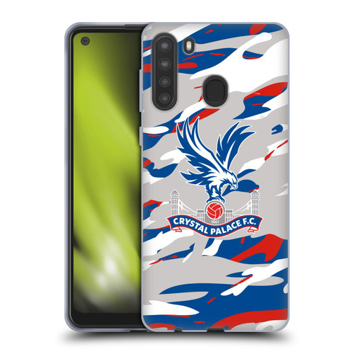 Crystal Palace FC Crest Camouflage Soft Gel Case for Samsung Galaxy A21 (2020)
