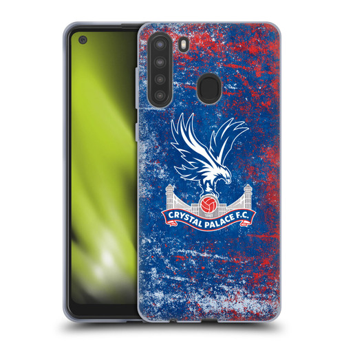 Crystal Palace FC Crest Distressed Soft Gel Case for Samsung Galaxy A21 (2020)