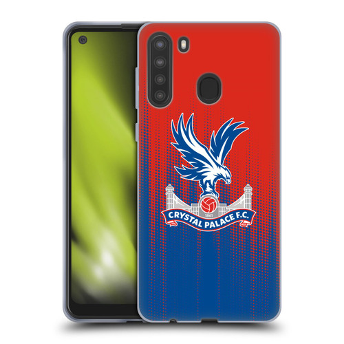 Crystal Palace FC Crest Halftone Soft Gel Case for Samsung Galaxy A21 (2020)