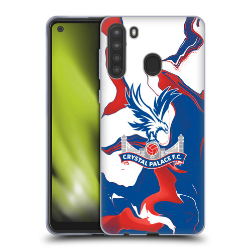 Crystal Palace FC Crest Marble Soft Gel Case for Samsung Galaxy A21 (2020)