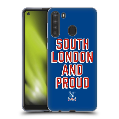 Crystal Palace FC Crest South London And Proud Soft Gel Case for Samsung Galaxy A21 (2020)