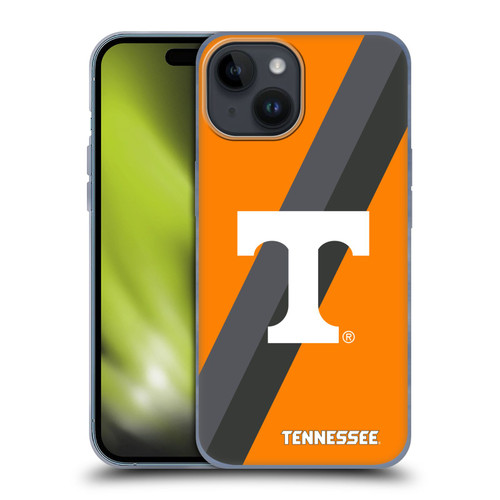 University Of Tennessee UTK University Of Tennessee Knoxville Stripes Soft Gel Case for Apple iPhone 15