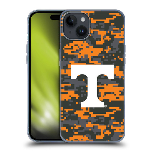 University Of Tennessee UTK University Of Tennessee Knoxville Digital Camouflage Soft Gel Case for Apple iPhone 15 Plus