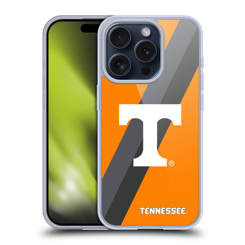 University Of Tennessee UTK University Of Tennessee Knoxville Stripes Soft Gel Case for Apple iPhone 15 Pro & MagSafe
